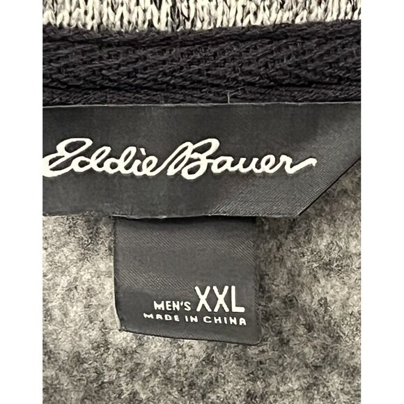 Eddie Bauer Radiator Fleece Snap Mock Neck Pullover Sweater Men's XXL Gray - Picture 6 of 12